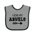 thumbnail image 1 of Inktastic I Love My Abuelo with Arrow Boys or Girls Baby Bib, 1 of 4