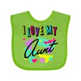 thumbnail image 1 of Inktastic I Love My Aunt 80s Retro Style Boys or Girls Baby Bib, 1 of 4