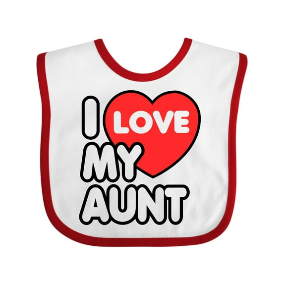 Inktastic I Love My Aunt Boys or Girls Baby Bib