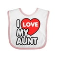 thumbnail image 1 of Inktastic I Love My Aunt Boys or Girls Baby Bib, 1 of 4