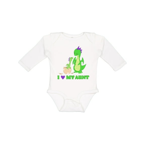 Inktastic I Love My Aunt Boys or Girls Long Sleeve Baby Bodysuit