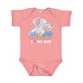 thumbnail image 1 of Inktastic I Love My Aunt Cute Elephants with Moon and Stars Boys or Girls Baby Bodysuit, 1 of 5