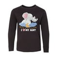 thumbnail image 1 of Inktastic I Love My Aunt Cute Elephants with Moon and Stars Long Sleeve Youth T-Shirt, 1 of 5