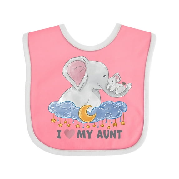 Inktastic I Love My Aunt Elephant Family Boys or Girls Baby Bib