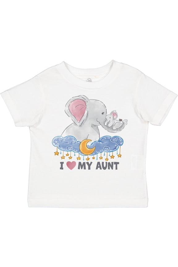 I Love My Aunt Elephant Family Boys or Girls Toddler T-Shirt
