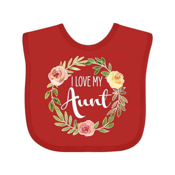 Inktastic I Love My Aunt- Flower Circle Boys or Girls Baby Bib