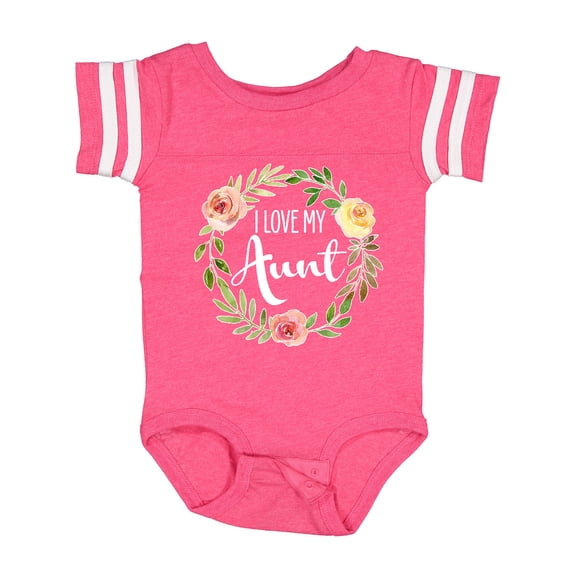 Inktastic I Love My Aunt Flower Circle Boys or Girls Baby Bodysuit