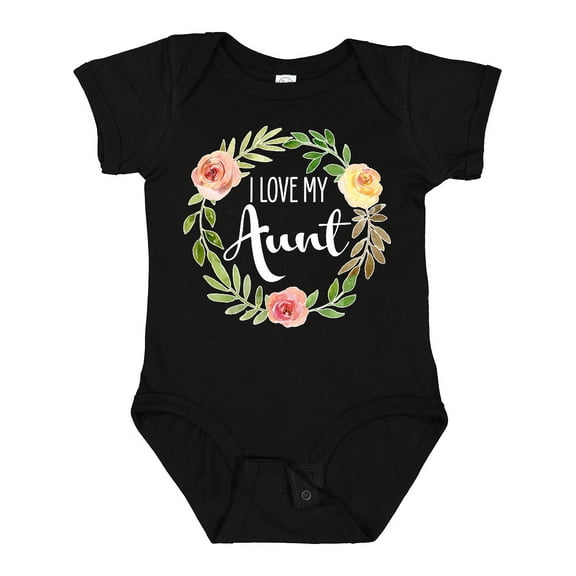 Inktastic I Love My Aunt Flower Circle Boys or Girls Baby Bodysuit