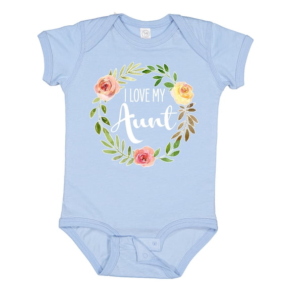Inktastic I Love My Aunt Flower Circle Boys or Girls Baby Bodysuit