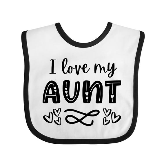 Inktastic I Love My Aunt Hearts Boys or Girls Baby Bib