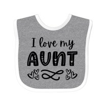 Inktastic I Love My Aunt Hearts Boys or Girls Baby Bib