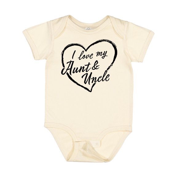 Inktastic I Love My Aunt and Uncle in Black Chalk Heart Boys or Girls Baby Bodysuit