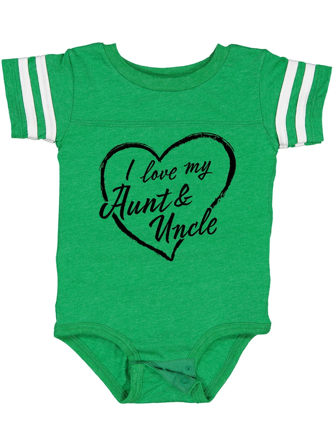 Inktastic I Love My Aunt and Uncle in Black Chalk Heart Boys or Girls Baby Bodysuit