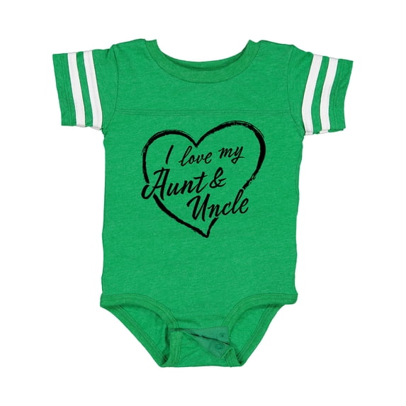 Inktastic I Love My Aunt and Uncle in Black Chalk Heart Boys or Girls Baby Bodysuit