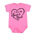 thumbnail image 1 of Inktastic I Love My Aunt and Uncle in Black Chalk Heart Boys or Girls Baby Bodysuit, 1 of 5
