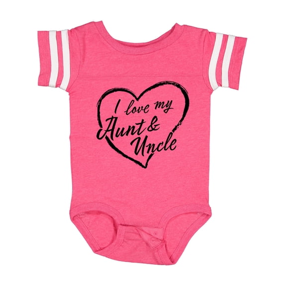 Inktastic I Love My Aunt and Uncle in Black Chalk Heart Boys or Girls Baby Bodysuit