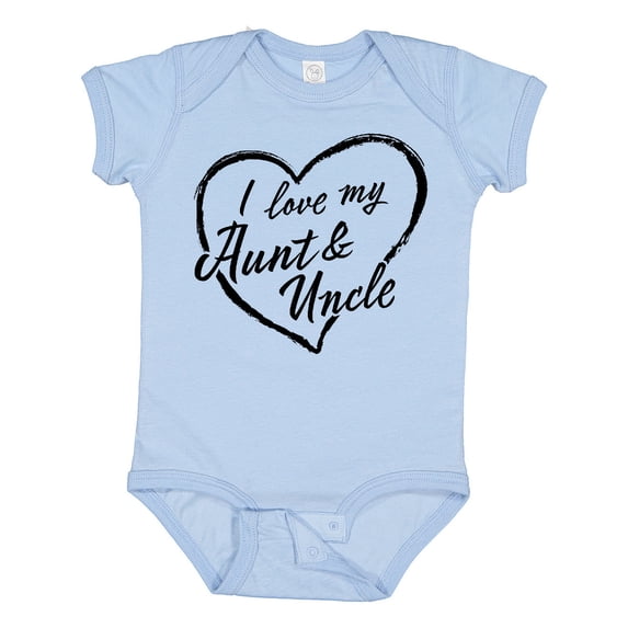 Inktastic I Love My Aunt and Uncle in Black Chalk Heart Boys or Girls Baby Bodysuit