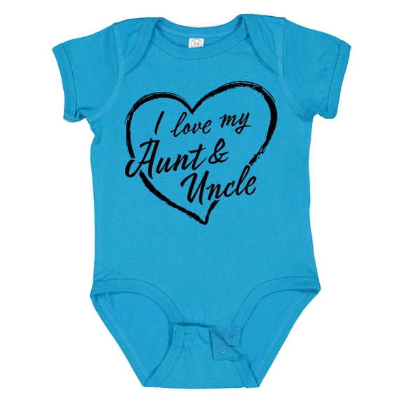 Inktastic I Love My Aunt and Uncle in Black Chalk Heart Boys or Girls Baby Bodysuit