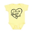 thumbnail image 1 of Inktastic I Love My Aunt and Uncle in Black Chalk Heart Boys or Girls Baby Bodysuit, 1 of 5