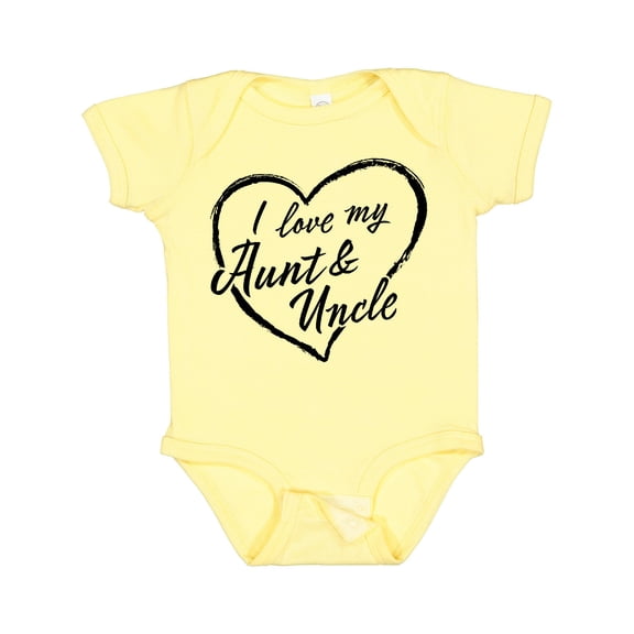 Inktastic I Love My Aunt and Uncle in Black Chalk Heart Boys or Girls Baby Bodysuit