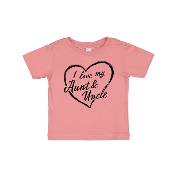 Inktastic I Love My Aunt and Uncle in Black Chalk Heart Boys or Girls Baby T-Shirt