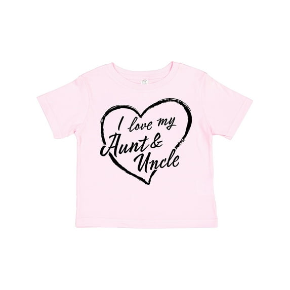 Inktastic I Love My Aunt and Uncle in Black Chalk Heart Boys or Girls Toddler T-Shirt