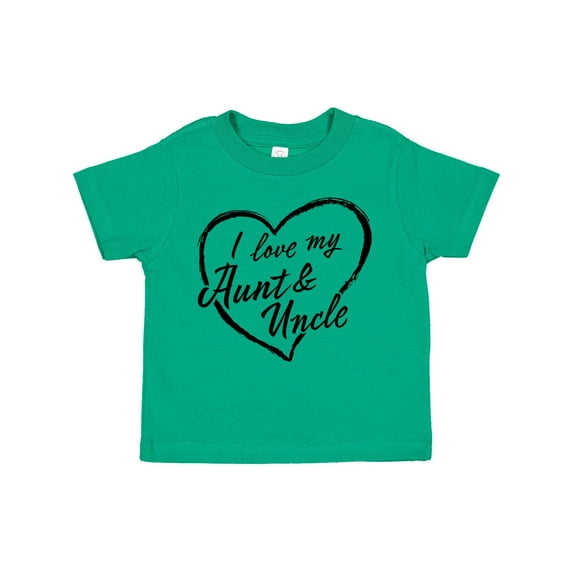 Inktastic I Love My Aunt and Uncle in Black Chalk Heart Boys or Girls Toddler T-Shirt