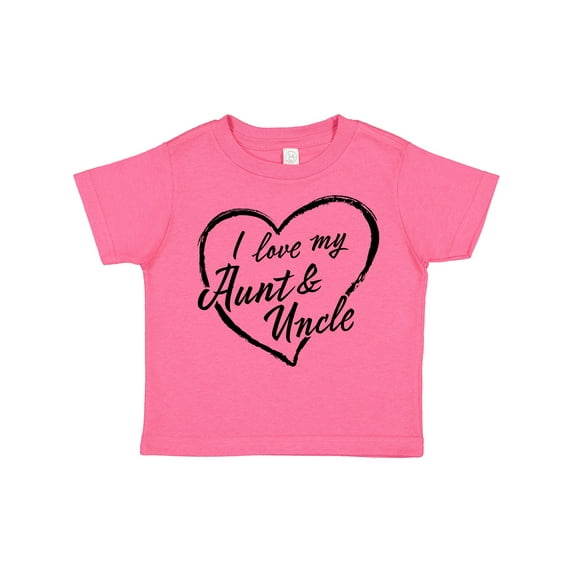Inktastic I Love My Aunt and Uncle in Black Chalk Heart Boys or Girls Toddler T-Shirt