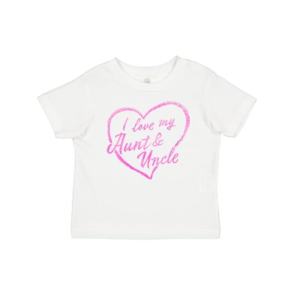 Inktastic I Love My Aunt and Uncle in Pink Chalk Heart Boys or Girls Baby T-Shirt