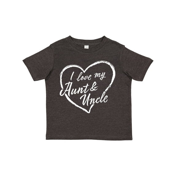 Inktastic I Love My Aunt and Uncle in White Chalk Heart Boys or Girls Toddler T-Shirt