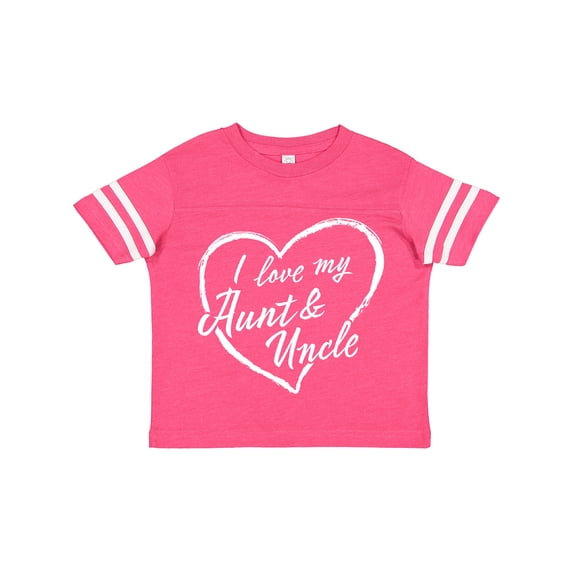 Inktastic I Love My Aunt and Uncle in White Chalk Heart Boys or Girls Toddler T-Shirt