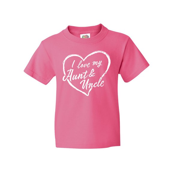 Inktastic I Love My Aunt and Uncle in White Chalk Heart Youth T-Shirt