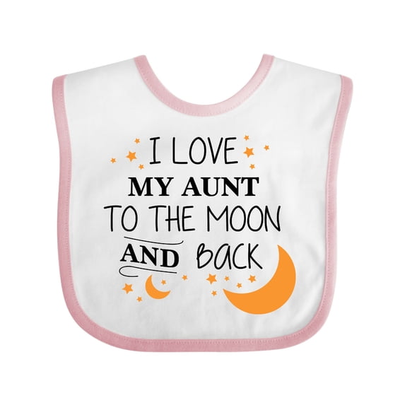 Inktastic I Love My Aunt to the Moon and Back Boys or Girls Baby Bib