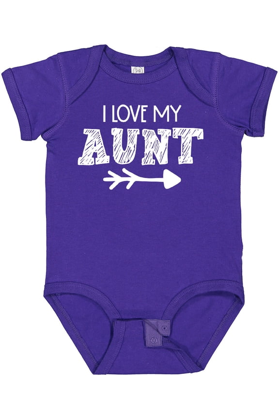 I Love My Aunt with Arrow Boys or Girls Baby Bodysuit