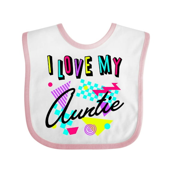 Inktastic I Love My Auntie- 80s Retro Style Boys or Girls Baby Bib