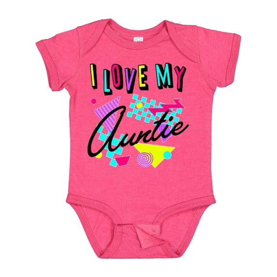 Inktastic I Love My Auntie- 80s Retro Style Boys or Girls Baby Bodysuit