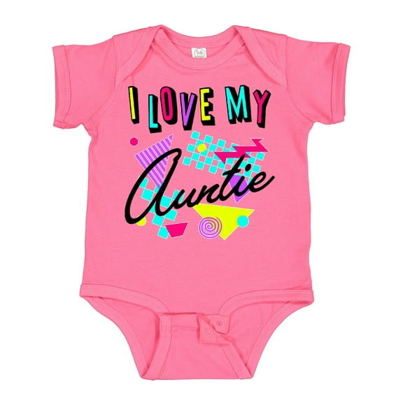 Inktastic I Love My Auntie- 80s Retro Style Boys or Girls Baby Bodysuit