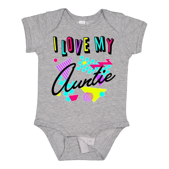 Inktastic I Love My Auntie- 80s Retro Style Boys or Girls Baby Bodysuit