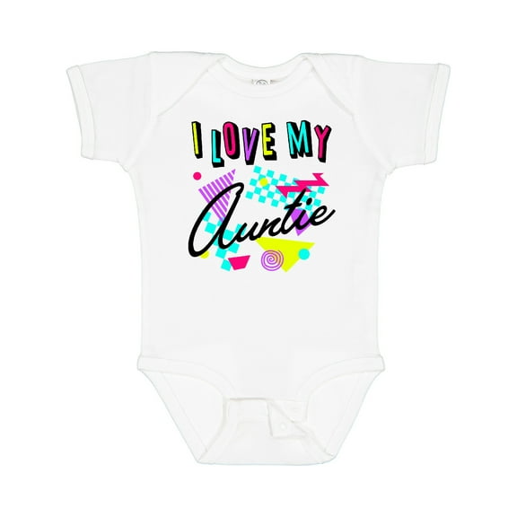 Inktastic I Love My Auntie- 80s Retro Style Boys or Girls Baby Bodysuit