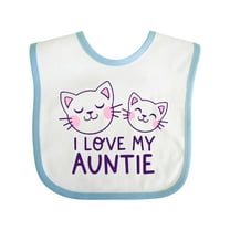 Inktastic I Love My Auntie Boys or Girls Baby Bib