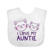 Inktastic I Love My Auntie Boys or Girls Baby Bib