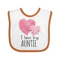 thumbnail image 1 of Inktastic I Love My Auntie Two Hugging Hearts Boys or Girls Baby Bib, 1 of 4