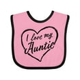 thumbnail image 1 of Inktastic I Love My Auntie in Black Chalk Heart Boys or Girls Baby Bib, 1 of 4