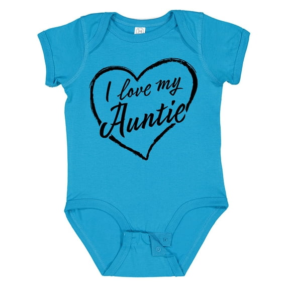 Inktastic I Love My Auntie in Black Chalk Heart Boys or Girls Baby Bodysuit