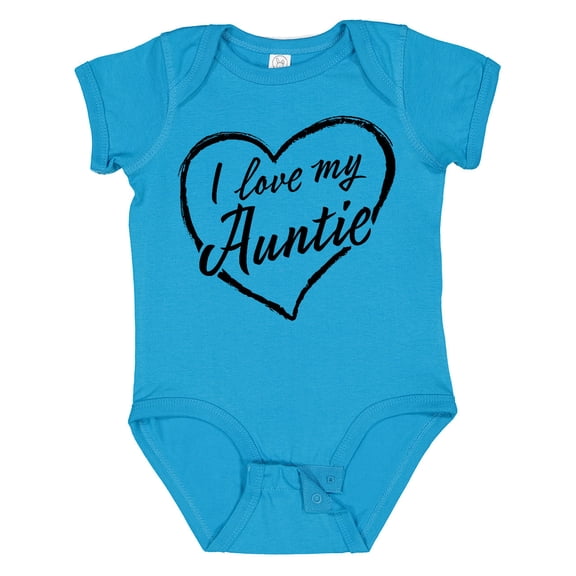 Inktastic I Love My Auntie in Black Chalk Heart Boys or Girls Baby Bodysuit