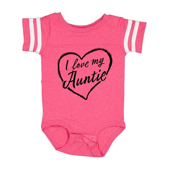 Inktastic I Love My Auntie in Black Chalk Heart Boys or Girls Baby Bodysuit