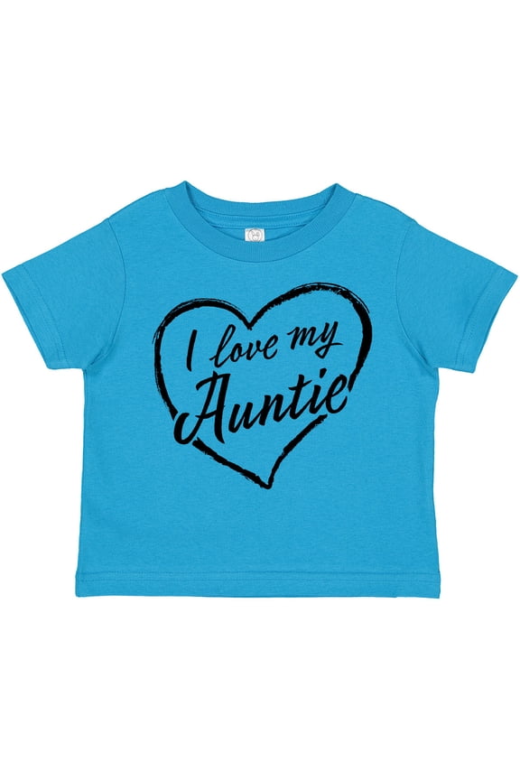 I Love My Auntie in Black Chalk Heart Boys or Girls Toddler T-Shirt