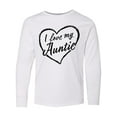 thumbnail image 1 of Inktastic I Love My Auntie in Black Chalk Heart Long Sleeve Youth T-Shirt, 1 of 5