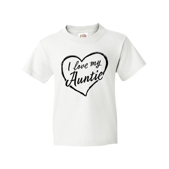 Inktastic I Love My Auntie in Black Chalk Heart Youth T-Shirt