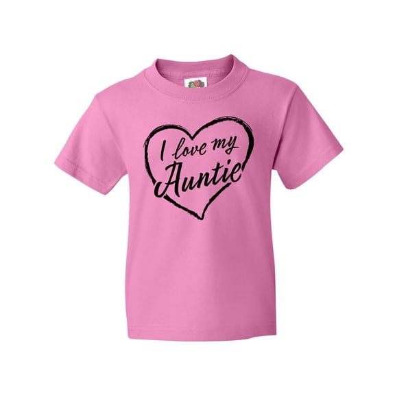 Inktastic I Love My Auntie in Black Chalk Heart Youth T-Shirt